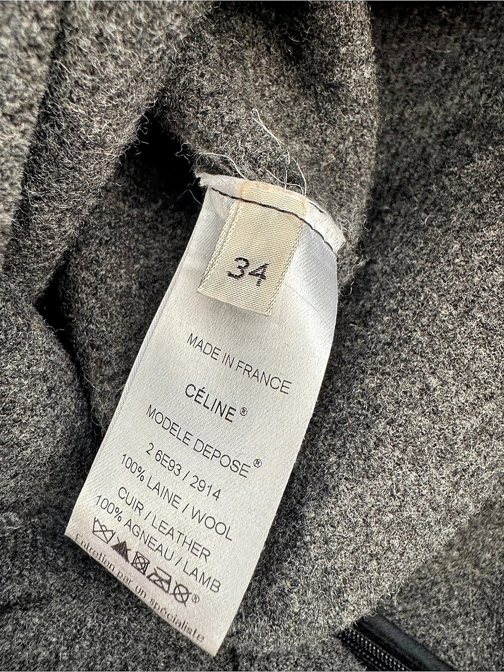 Celine Depose Wool Mini Dress Size 34 - Picture 5 of 6